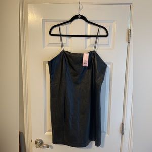 Target Wild Fable Black Faux Leather Dress